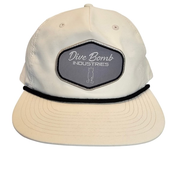 Dive Bomb Cream Industries Hexagon Woven Patch Rope Breathable Snapback Hat - Picture 1 of 12